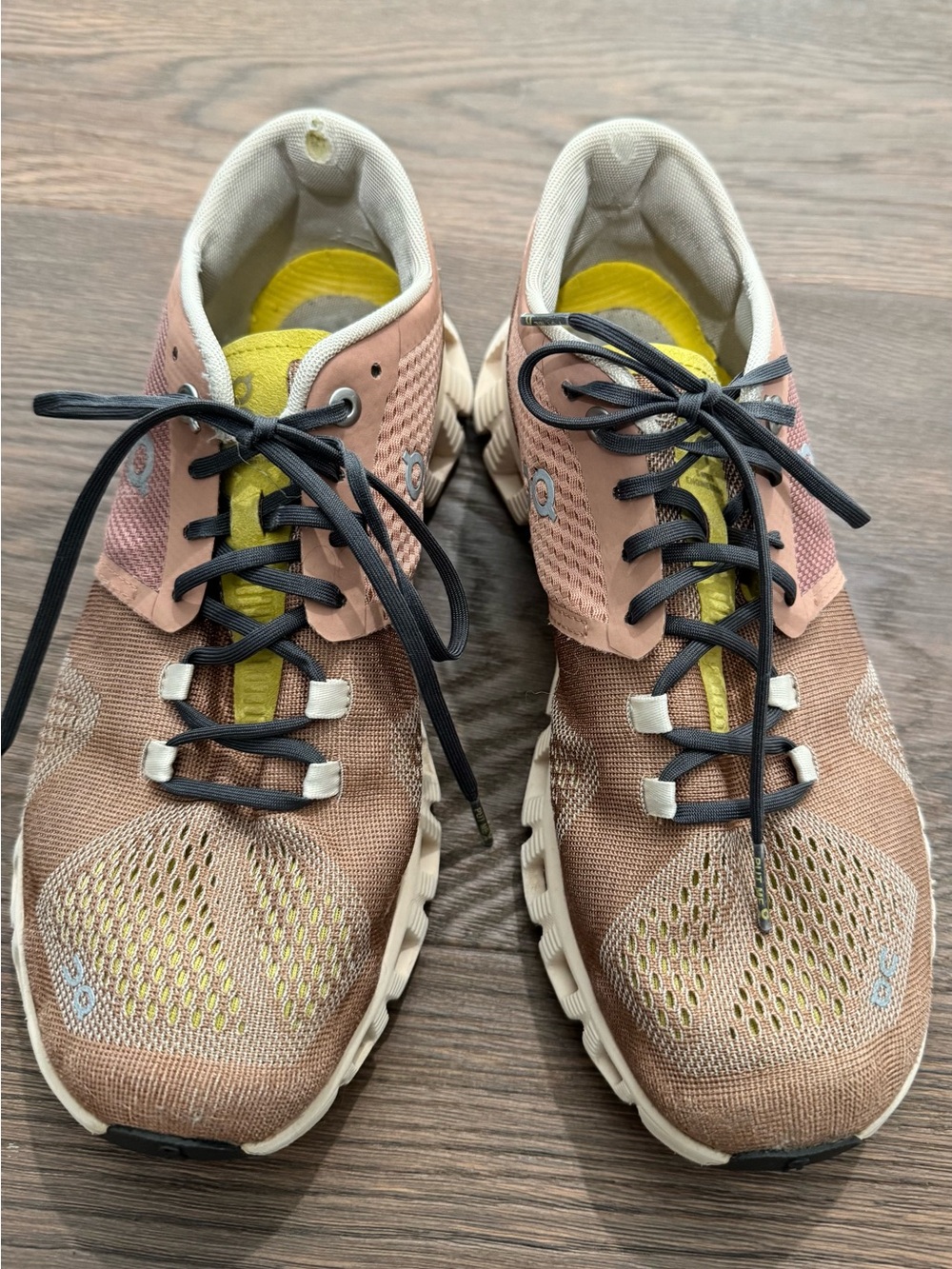 Women’s Pink and Yellow Lightweight Athletic Sneakers